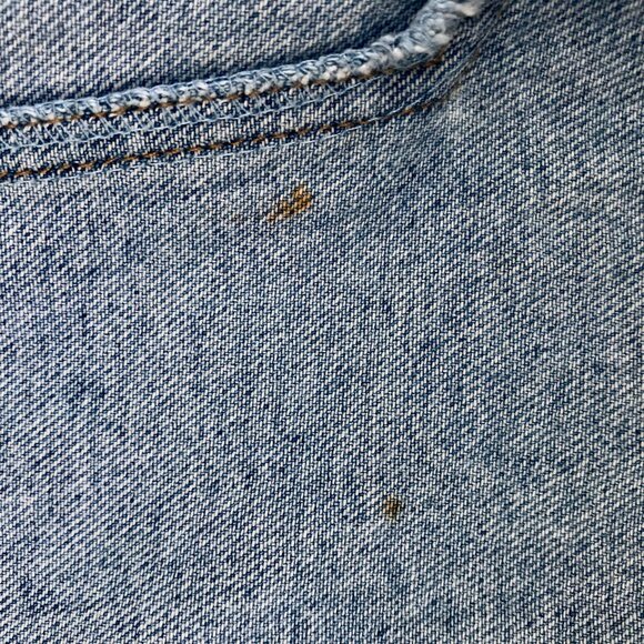 VTG Color Me Cotton Blue Denim Duster Coat Embroidered Flowers/ Buttons  L/XL - Picture 14 of 16